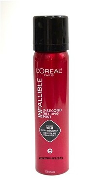 2x Loreal Infallible 3 Second Makeup Setting Mist Spray Up to 36Hr Defy Transfer