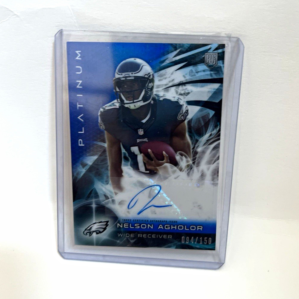 Nelson Agholor Topps Platinum Autograph Rookies #ARNA Blue Refractor