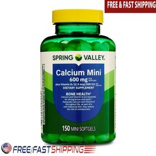 Calcium D3 Mini Softgels 150 Count Bone Health Easy Swallow Gluten Free New