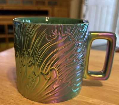 Starbucks 2024 Spring Green Siren Tail Iridescent Ceramic Mug Inside Logo - V