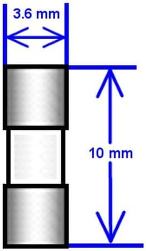 Fusibili in vetro GMA 2,5 A (2,5 Amp), 3,6 x 10 mm (0,14 x 0,39 pollici), 250 V a soffiaggio rapido, Fa - Foto 3 di 12