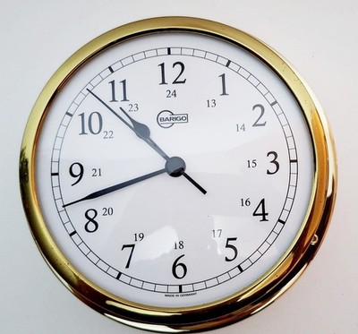 Vintage BARIGO Admiral Schiff Uhr Quarz  Messing Top!!