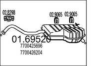 Mts EndschalldäMpfer NachschalldäMpfer 01.69520 FüR Renault Laguna 1 16V B568