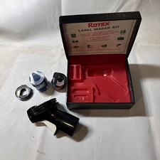 Rotex Vintage Performer Label Maker Dual Track 1/4 to 3/8 Tape Works Ok