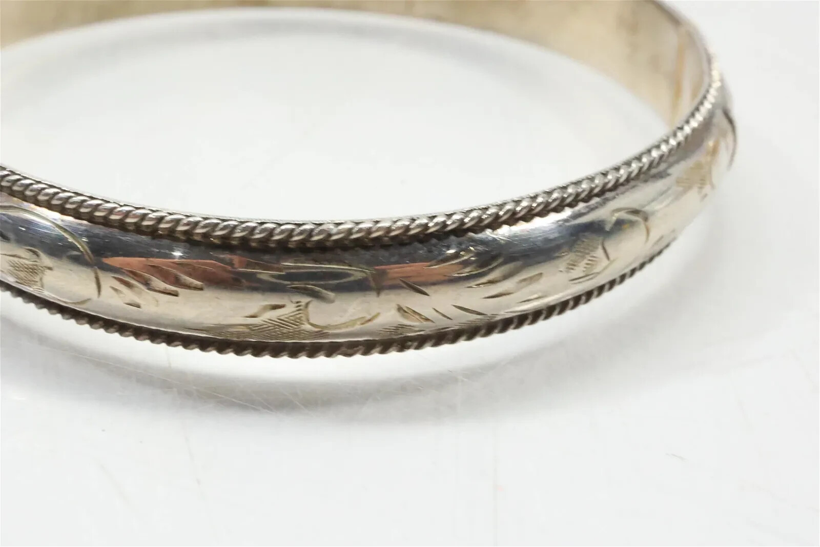 2 Vintage Solid Sterling Silver Bangle Bracelets.… - image 5