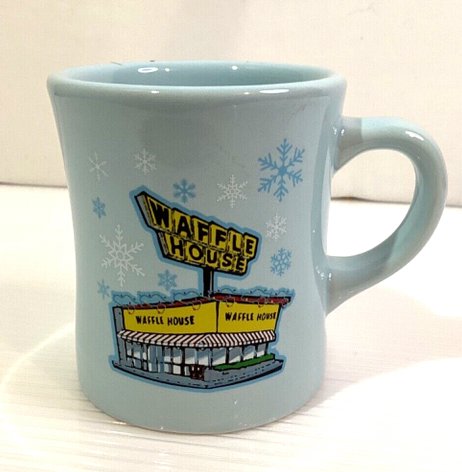 Waffle House Christmas Coffee Mug 2023 Light Blue eBay