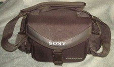 SONY HANDYCAM CAMCORDER VIDEO CAMERA CARRYING CASE STRAP BLACK SOFT BAG ONLY VGC