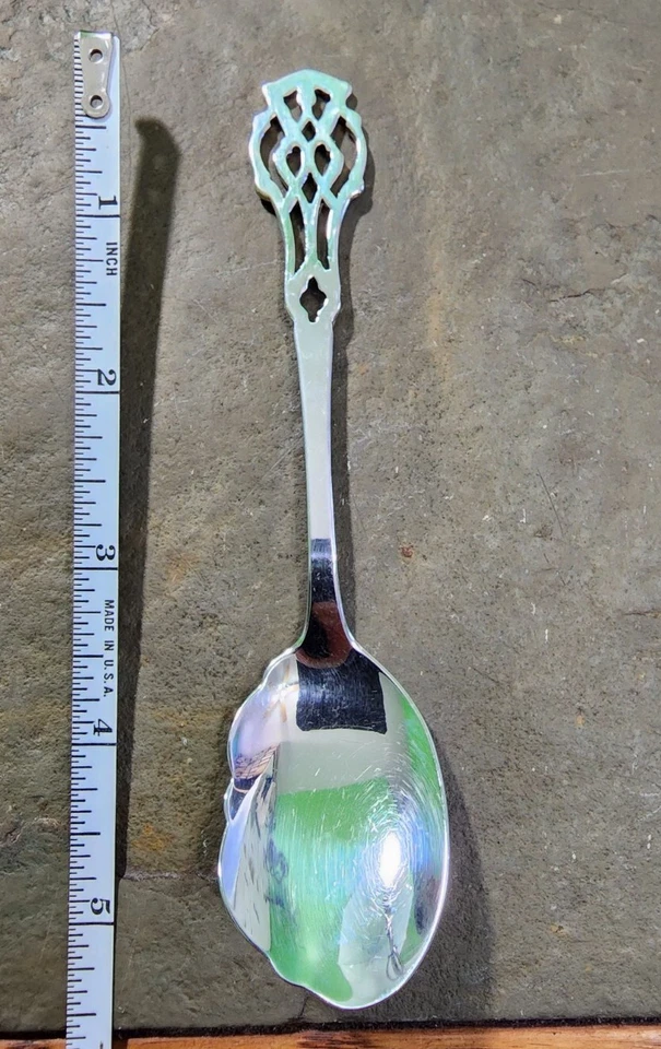 SERVIDOR DE GELATINA CHAPADO EN PLATA CHIPPENDALE ANTIGUO PLATERÍA LUNT PLATEARS Foto 3 de 4