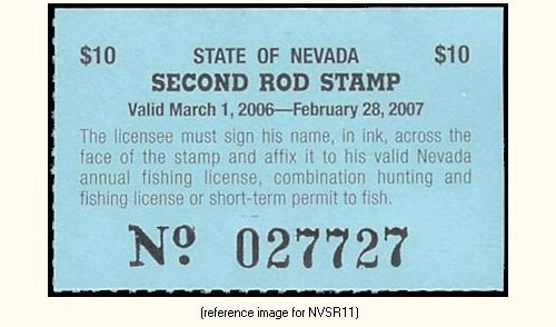 D2K Nevada Second Rod Stamp 2006-7 $10.00 - Picture 1 of 1