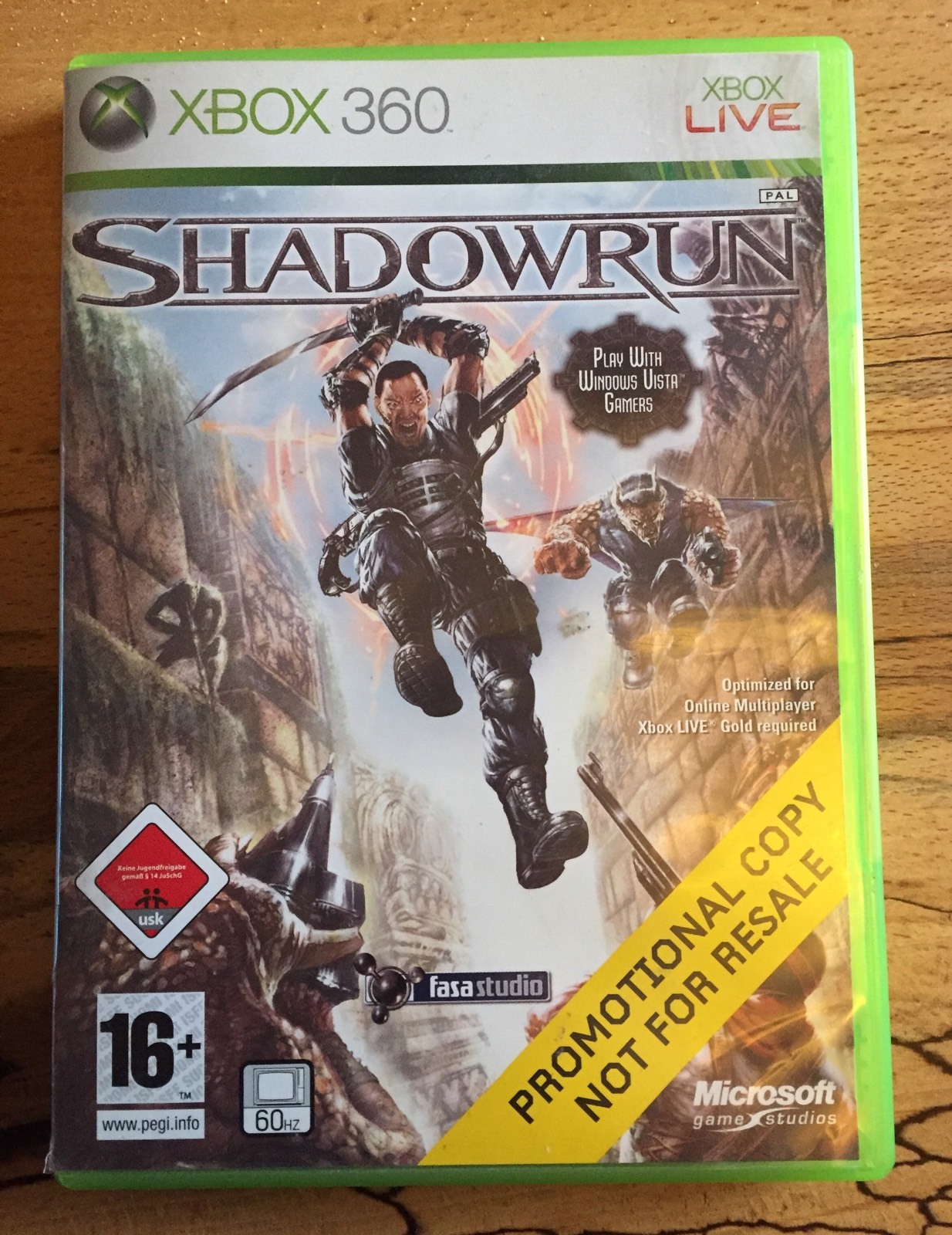 Rare Promo Pre Release Version Shadowrun - Microsoft Xbox 360