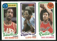 1980-81 Topps - World B. Free, Dan Roundfield, Dave Greenwood #42-218-3 