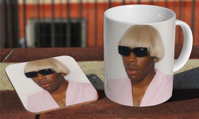 Tyler The Creator Perücke Awesome - Keramik Kaffee-/Teetasse + passender Untersetzer 