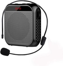 HI FI Portable Voice Amplifier with Microphone Headset Waistband, Rechargeable