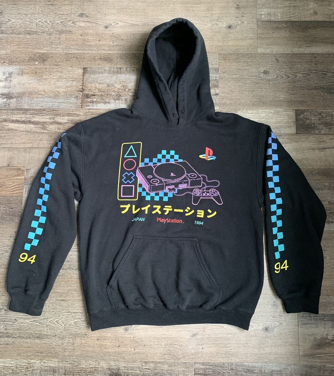 PLAYSTATION JAPAN 1994 Black Pullover Hoodie/Sweatshirt PLAYSTATION JAPAN 1994 Black Pullover Hoodie/Sweatshirt