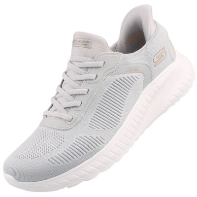 Skechers Slip-Ins Bobs Squad Chaos Damen Sneaker Slipper Grau 117497-LTGY