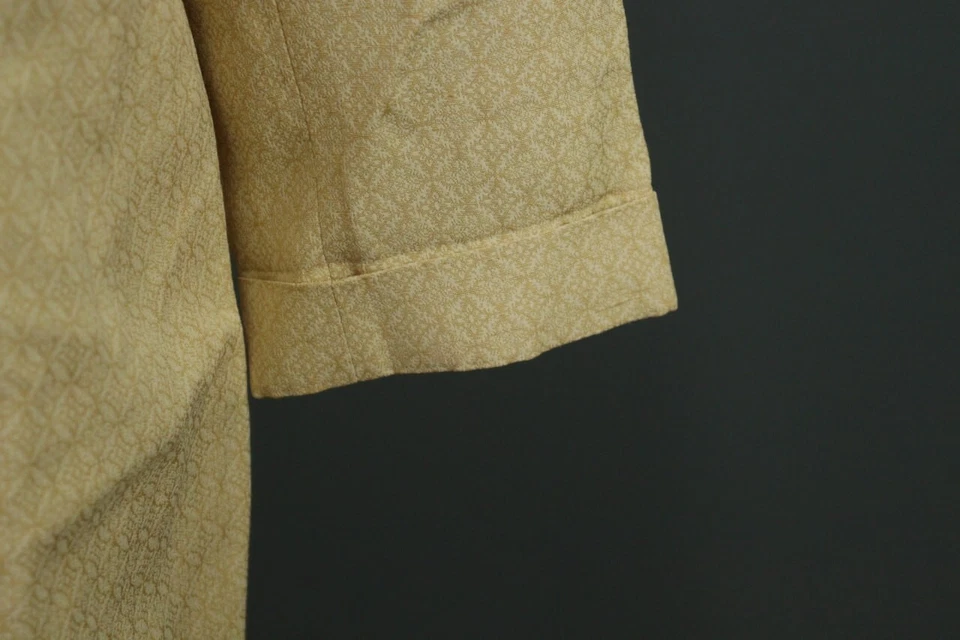 Blazer Max Mara bege floral um botão forrado de linho jaqueta casaco tamanho EUA 8 - Imagem 4 de 4