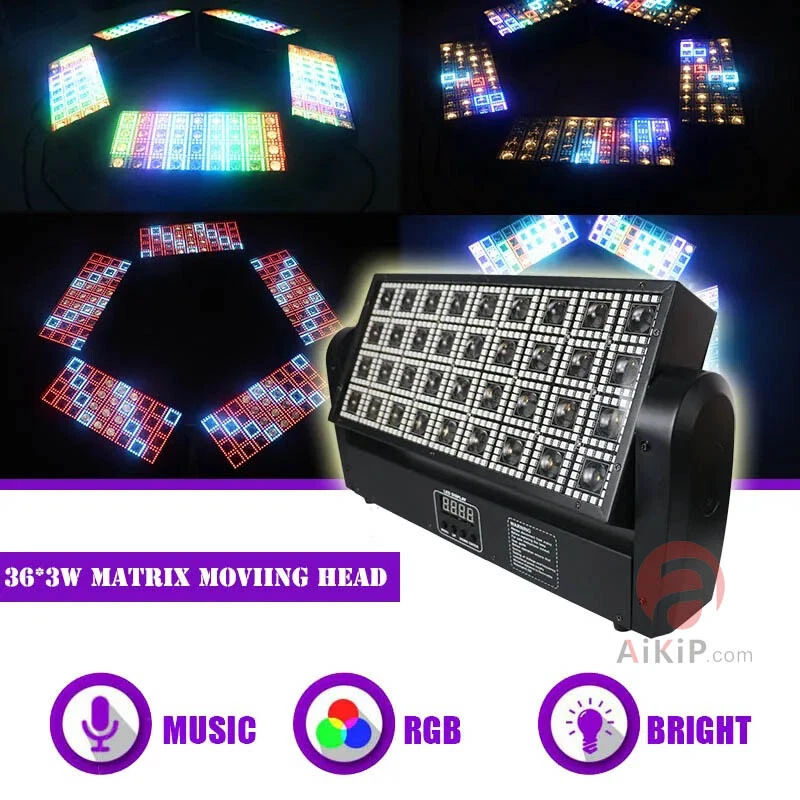 36 Matrix Golden Effect Moving Head Light for Disco DJ Stage Event Background - Image 3 of 4