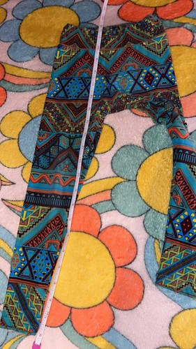 Colorful Leggings Kids S/M 6/7 LulaRoe Fuzzy Stretch Casual Pants - Picture 7 of 8