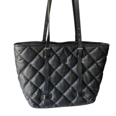 Dooney & Bourke Spicy Quilted Tote Bag Shopper Black Leather Trim Red Interior