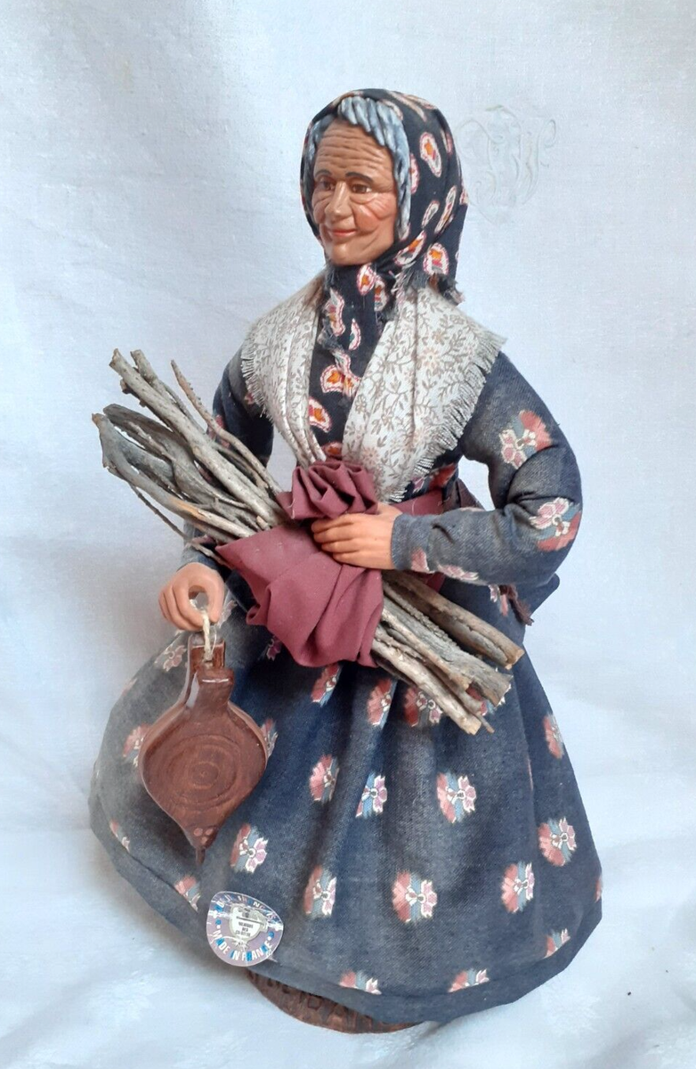 Grand Santon De Provence S. Peirano – Terre Cuite – 28 Cm – Fait Main – France