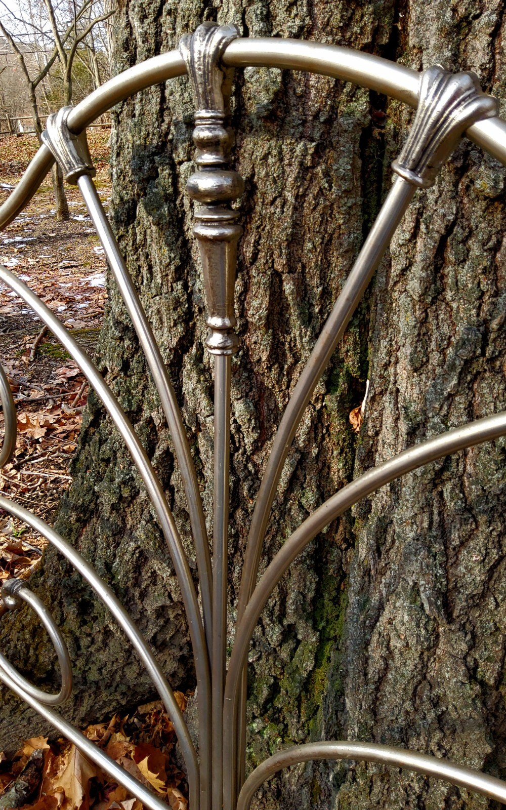 FULL SIZE SILVER IRON HEADBOARD eBay