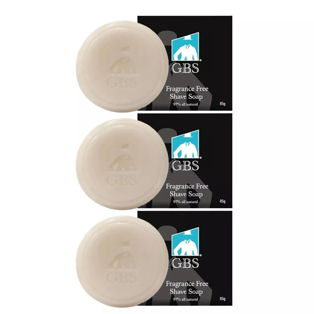 GBS Natural Shave Soap Fragrance Scent Free Shaving Puck Wit