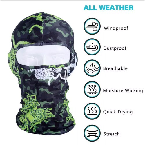 Tactical Balaclava Motorcycle Face Mask Sun Hood for Men Women Halloween Mask US - Picture 3 of 62