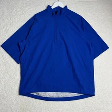 Zero Restriction Windbreaker Shirt 1/4 Zip Up Blue Golf Pullover Lightweight L