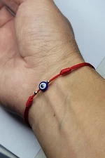 Lucky Eye Waterproof Bracelet Blue Evil Eye Red String Protection Unisex  18k
