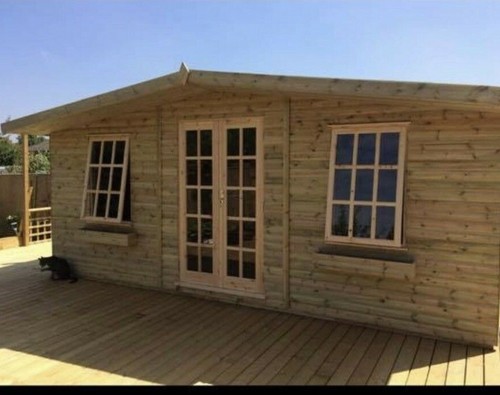 SUMMERHOUSE SHED 20X10' ULTIMATE REVERS GEORGIAN STYLE GABLED SHAPE 2FT OVERHANG - Picture 2 of 3