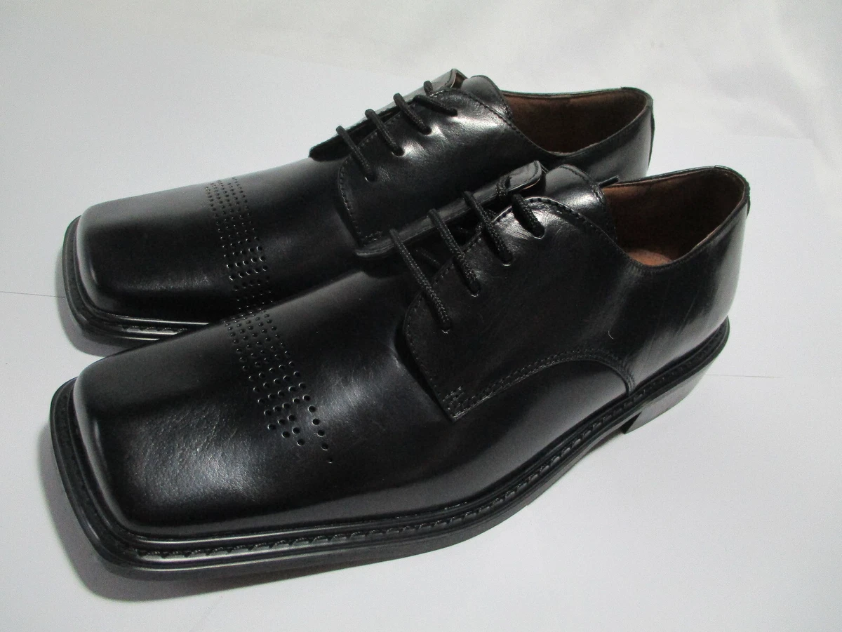 Marco Vicci MALTA Black Lace Up Men s Dress Shoes 8.5 M eBay