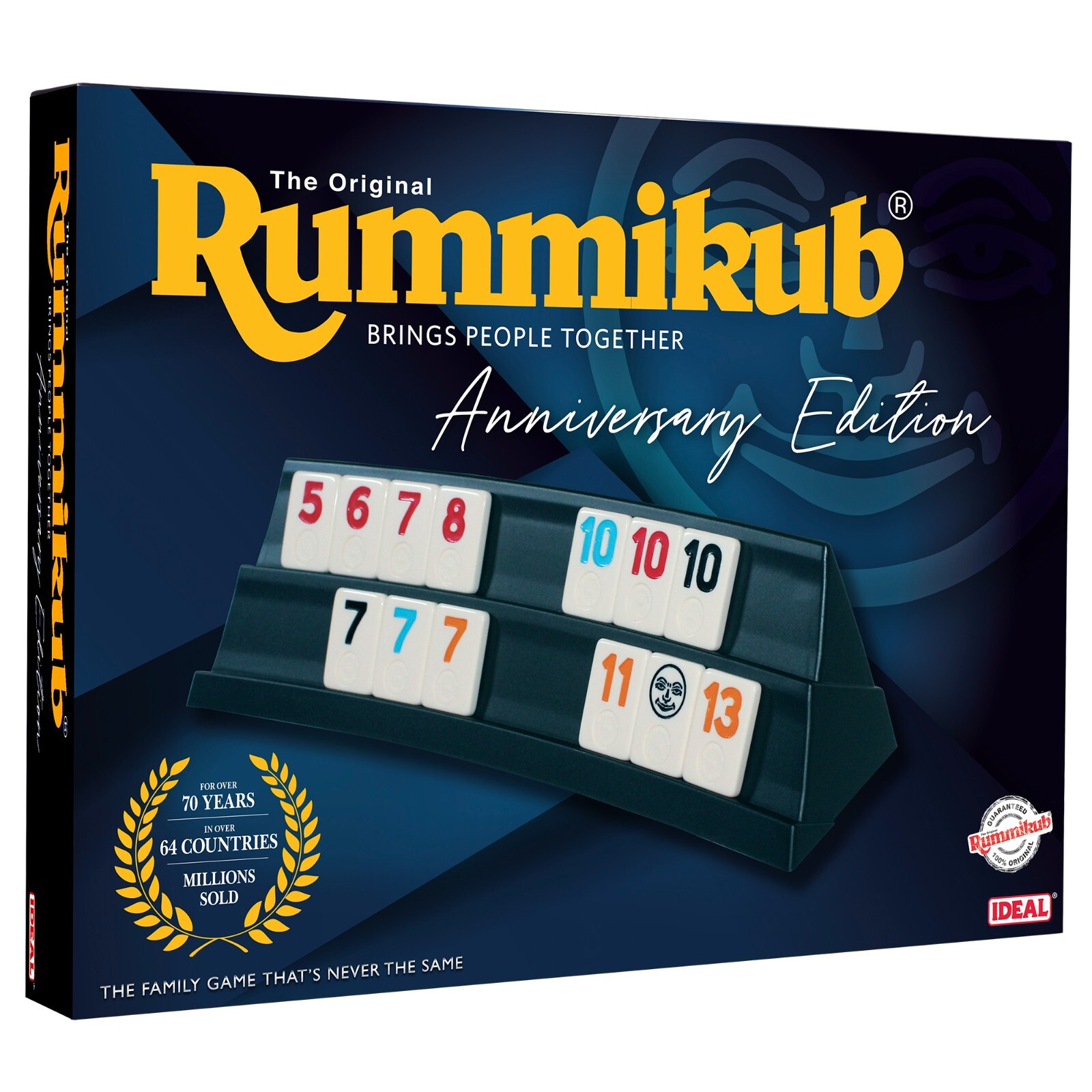 Rummikub Anniversary Edition Game by IDEAL- Premium Classic Family Tile Game