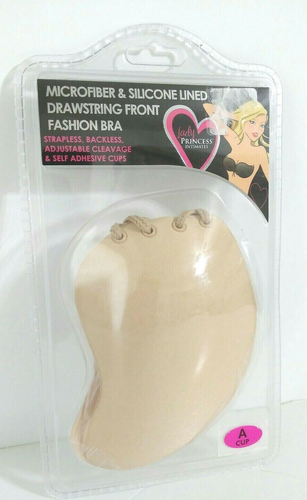 Drawstring Bra Microfiber Silicone Self Adhesive A Cup Lady Princess Intimates - Picture 3 of 9