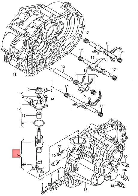 Genuine VW AUDI SEAT Beetle Bettle Bora Variant 4Motion Shift Rod 02M301233N - Imagem 2 de 2