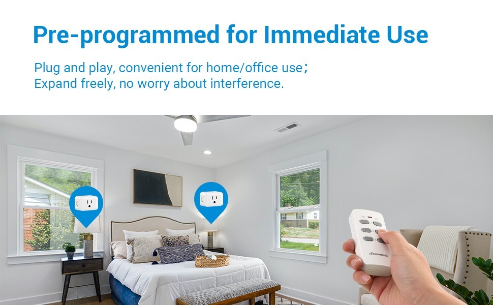 DEWENWILS Remote Control Outlet Electrical Outlet Switch, Wireless Remote Light