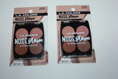 L.A Colors Nude Glam Eyeshadows C68850 Bare Beauty Lot Of 2 In Box