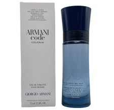Armani Code Colonia by Giorgio Armani for Men 2.5 oz EDT Spray AUTHENTIC *TR*