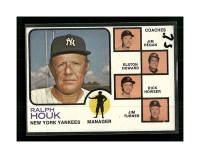 1973 Topps Baseball Card #116 Ralph Houk New York Yankees Mgr No Creases