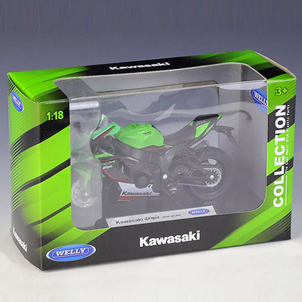 1/18 Kawasaki Ninja ZX-10R Motorcycle Model Diecast Toy Vehicle for Kids Boys - Image 4 of 4