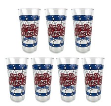 7 Vintage Pepsi Cola Tiffany Textured Stained Glass Style 6.25" Retro Tumblers