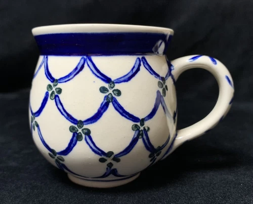 Polish Pottery Bubble Mug 8 Ounce Coffee Cup Boleslawiec Poland