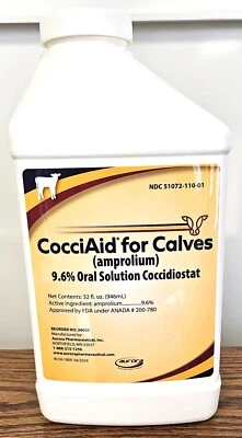 AURORA CocciAid 9.6% QUART Amprolium Coccidiosis Drench or Water administration Corid