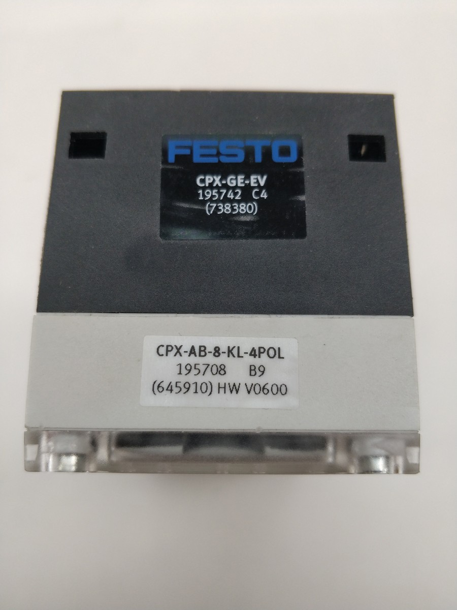 Festo 195708 CPX-AB-8-KL-4POL With 195742 CPX-GE-EV | eBay