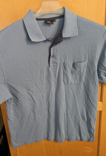 Mercedes Benz Polo Shirt Mens Size Large Short Sleeve Adult Blue Stitch Logo