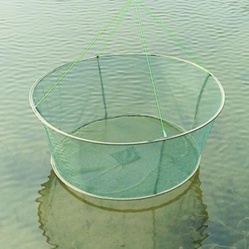 80/100CM Foldable Hanging Wire Fishing Net Steel Wire Mesh Fish Cage Bait Crab 80/100CM Foldable Hanging Wire Fishing Net Steel Wire Mesh Fish Cage Bait Crab