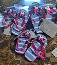 Disney Minnie Mouse Flip Flop for Girls, Size Size 11- 5-