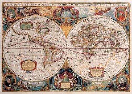 Puzzle Old World Map by Inc Peter Pauper Press