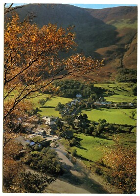 1980s J Arthur Dixon Postcard Grange Village Borrowdale From the Fells Unposted