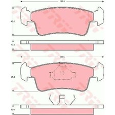 TRW Bremsbeläge GDB867 Bremsklötze für Suzuki Samurai SJ