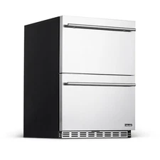 Newair 24" Built-in 20 Bottle and 80 Can Dual Drawer Fridge - NOF100SS00